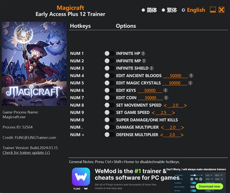 Magicraft Trainer ᐅ 38 PC Cheat.
